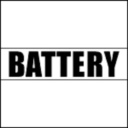 Picture of Battery Decal Part #BATTERY DECAL