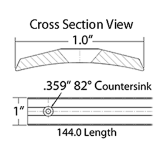 Picture of Aisle Trim Extruded-per FT. Part # 00235424