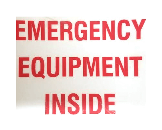 Picture of Decal-"Emergency Equipment Inside"