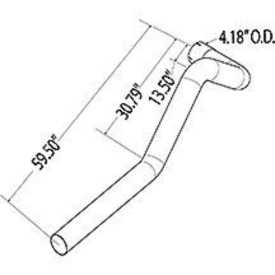 Picture of Blue Bird ISB10 Left Hand Tail Pipe Part#10011477