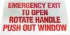 Picture of Emergency Exit POW Decal Part # 10014293