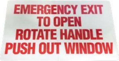 Picture of Emergency Exit POW Decal Part # 10014293