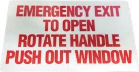 Picture of Emergency Exit POW Decal Part # 10014293