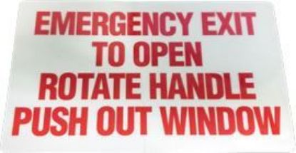 Picture of Emergency Exit POW Decal Part#10014293