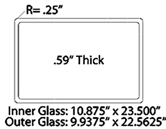 Picture of A3FE - Upper Entrance Door Storm Glass Part#10032315