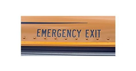 Picture of 2" Emergency Exit Decal Outside Part#EMERGENCY EXIT
