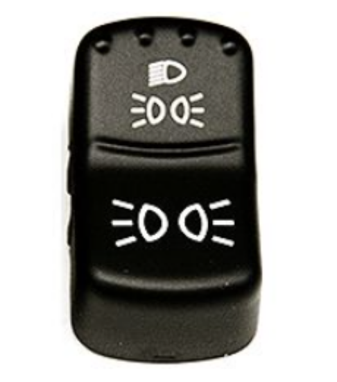 Picture of ROCKER, BUTTON, NGR, HEAD/PARK LIGHTS, LED BCCV Part # 00088303