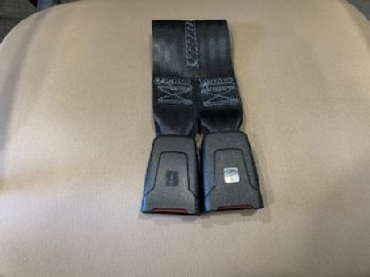 Picture of NEW BLUE BIRD IMMI SEAT BELT, DUAL BUCKLE Part # A105049