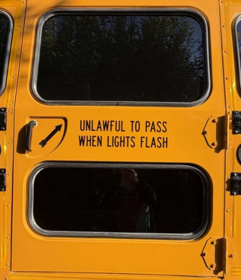 Picture of Unlawful to Pass When Lights Flash Decal Part # UNLAWFUL TO PASS